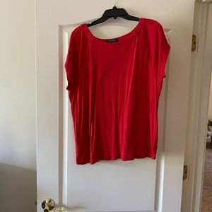 Ralph Lauren Red Short Sleeve Blouse- Size 2X